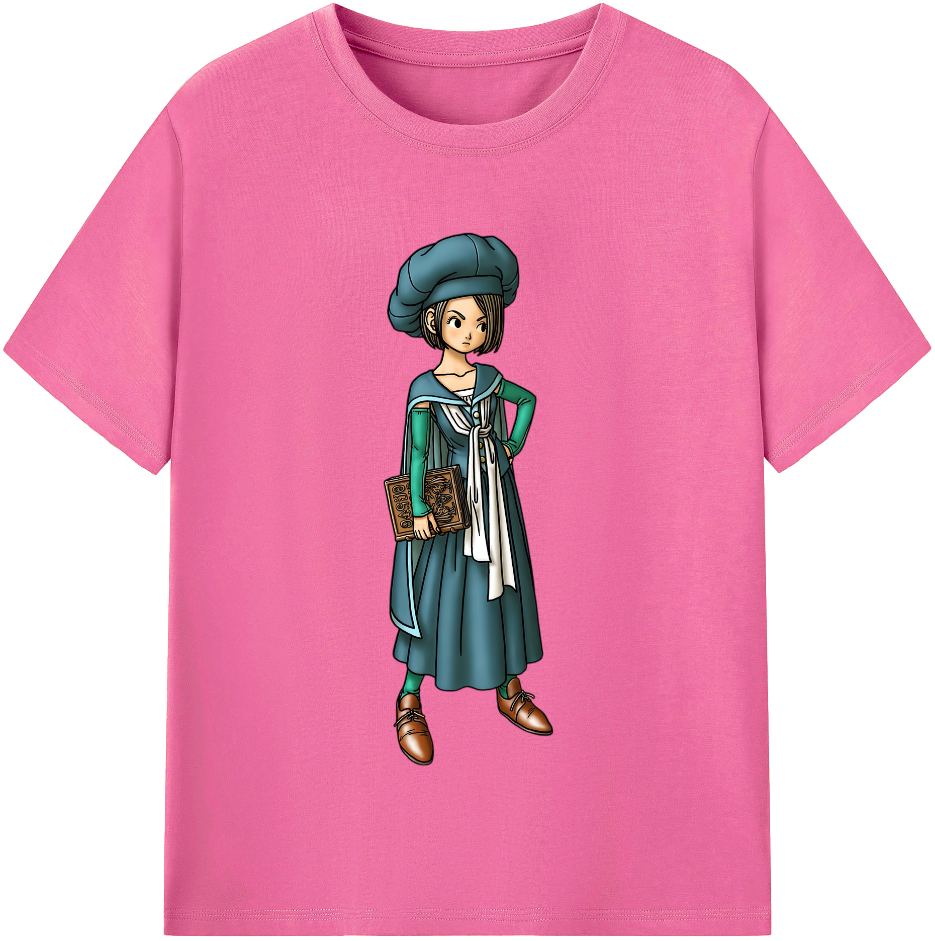 （画像用） ドラゴンクエスト Doragon Kuesuto Dragon Quest レディースカジュアルプリントTシャツ（綿100％）
